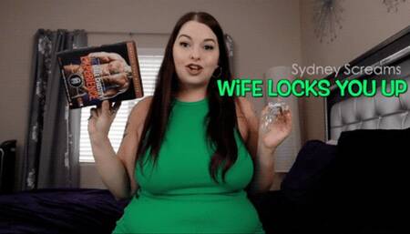 Wife Locks You Up - A BBW chastity scene featuring: hot wife, femdom POV, cuckolding, keyholder, and locked up POV - 720 WMV