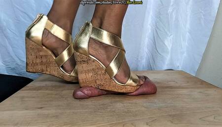 MERCILESSLY BEATEN BENEATH MY WEDGES [CLOSE-UP]