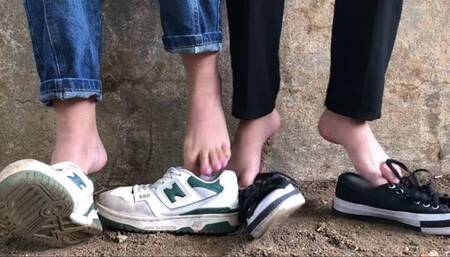 Double shoeplay at university pt 2 (Lily’s production)