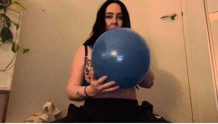 Looner blowing till it pops