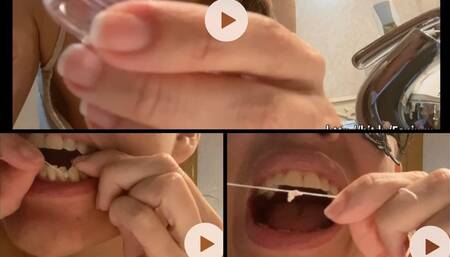 DENTAL FLOSS AND BRUSH