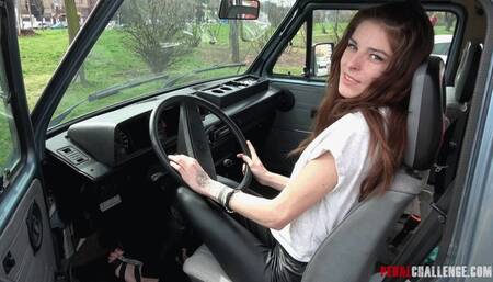 Pedal Challenge - Nicol revving engine of an old VW VAN (FullHD)