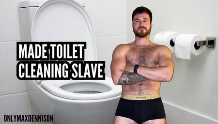 Gay Toilet cleaning slave