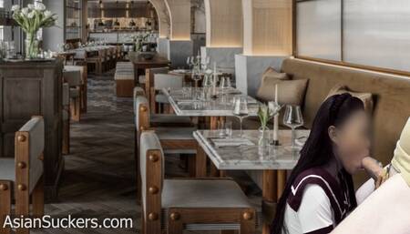 AsianSuckers sexy Asian teen gives blowjob in restaurant and takes an oral cumshot-cam1 version1 as MP4