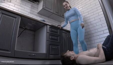 038ber [camera 2 ] Delicious bananas from my mouth, lick off the floor my slave [4k]