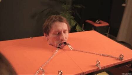 Amazing! n152 Party 1 The whole face of a slave in saliva and food We spit in his mouth, on his face, on his food and laugh
