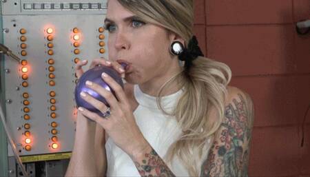 Angel Warms Up Her Cheeks By Blowing Balloons (MP4 - 720p)