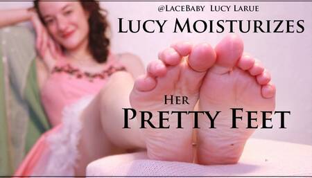 Lucy Moisturizes Her Pretty Feet