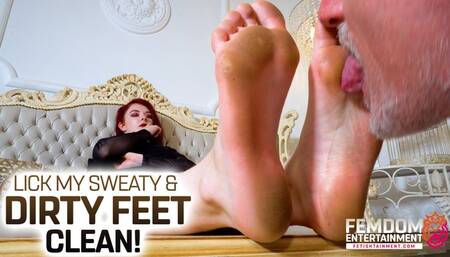 I'll have my dirty feet licked clean ( Dirty Feet Worship with Madame Moraigh ) - FULL HD MP4