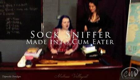Sock Sniffer Made into Cum Eater