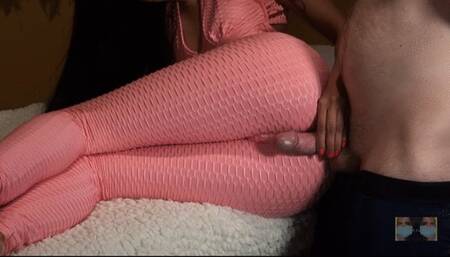 Side Grinder on her new yoga pants