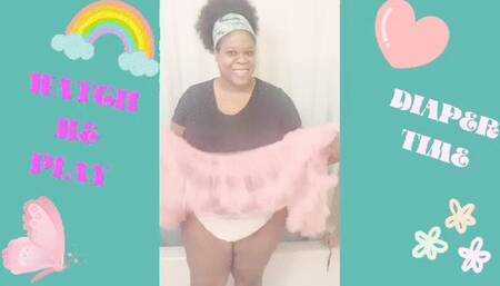 Ebony Diapered Girl Bathroom Secrets