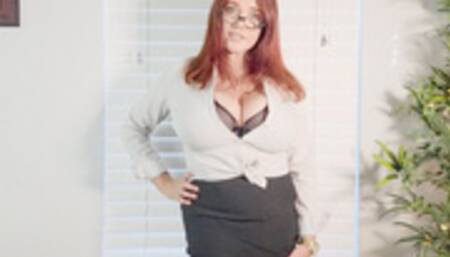 Sexy Secretary Offers a Stress Reliever
