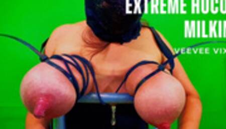 Extreme Hucow Nipple pumping preview slideshow