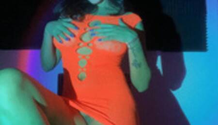 Intense masturbation with dildo