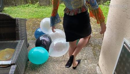 outdoors balloon popping