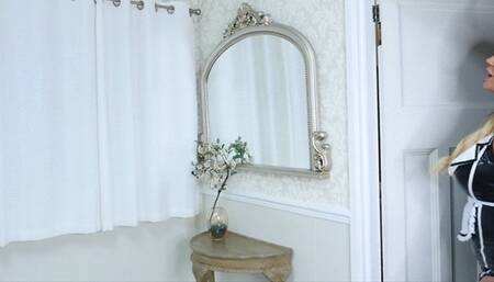 Horny PVC Maid Fucks BIG TOYS !!!!