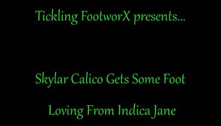 Skylar Calico Gets Some Foot Loving From Indica Jane