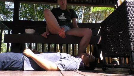 Smothered beneath dirty Amazon feet (Floor View POV) - HD