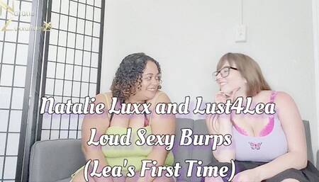 Lust4lea Burps with Natalie Luxx Topless and gets Turned On From Loud Sexy Burps in Face