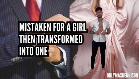 Gender transformation - Mistaken for a girl, then turned into one