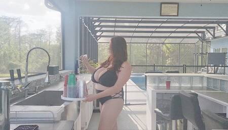 StepMommy Handjob for Horny Perv StepSon