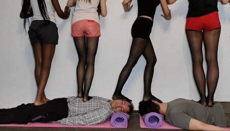 Multitrampling training #22 (Part 1): double head crushing & three-steps jumping & round dancing on men