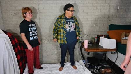 Double trouble ballbusting by hand (720)