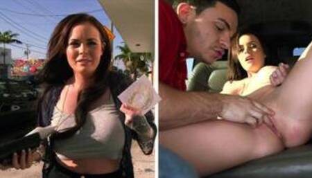 BANGBROS - Curvy Headbanging Brunette Roxxi Blair Takes Dick From Debonair Stranger In Dank Van