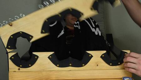 Foot worship in stocks with Dylan (4k)