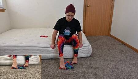 Dylan spells a message with their feet (720)