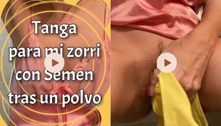 THONG WITH CUM FOR A BITCH