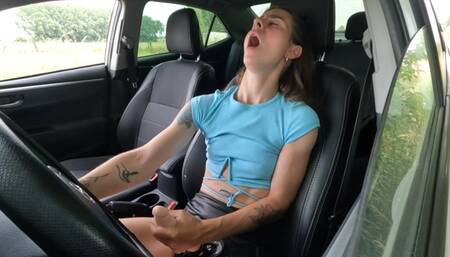 Nicki`s cranking and strap-on masturbation