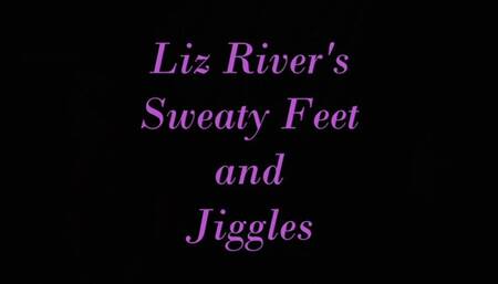 Liz River Sweaty Workout Feet and Jiggling