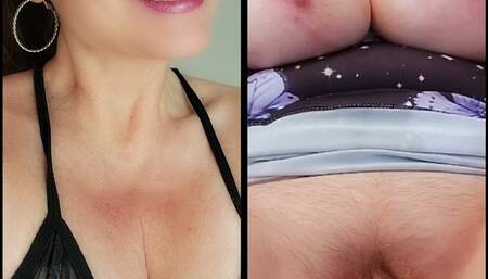 Sexy MILF Nikki Butterfly Lingerie Glass Dildo Masturbation