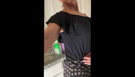 TGIF Mini Skirt High Heels Dance Kitchen