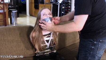 Catie Parker, the hot rockstar gets robbed at her mansion and ends up tied up and gagged in her private gym