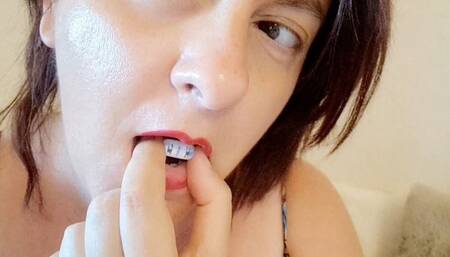 Vore PillCam digestive exploration - Eat an orange pieces visible in the stomach 1080HD