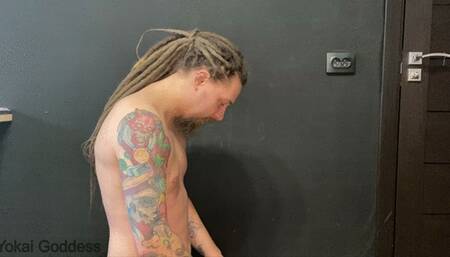 Ballbusting in black stiletto heels