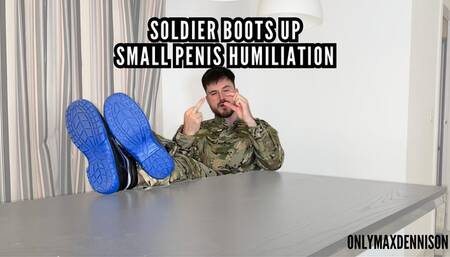 Soldier boots up small penis humiliation