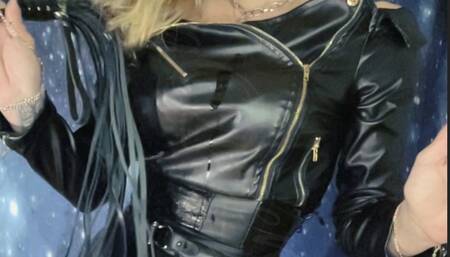 Leather goddess humiliates u