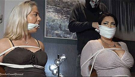 RaRa & Daisy in: Buxom, Fine Art Connoisseurs Came Home Early & Caught the Robber in the Act - Who Tied Them Up & Finished! (WMV)