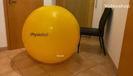 hot yellow gymball bounce