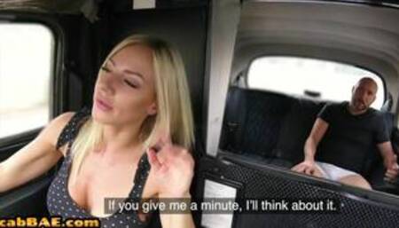Busty horny cabdriver fake boobs MILF fucked by customer