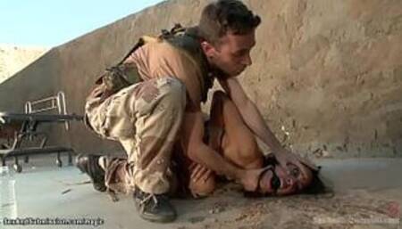 Soldier bound and fucked war reporter