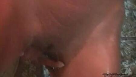 Tiny Trisha showering naked