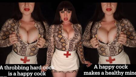 A hard cock is a happy cock, and a happy cock makes a healthy mind! Porn Encouragement, by Nurse Jasmine!