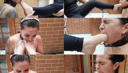 CHOKING WITH HIS FEET MERCILESSLY THE REBEL SLAVE - GODDESS LETICIA MILLER & SLAVE ANNY LEE - EXCLUSIVE LM VIDEOS JUNE 2023 - CLIP 2