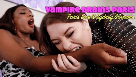 Vampire Drains Paris Love - A vampire scene featuring: biting, mesmerize, erotic magic, fangs, and femdom - 720 MP4