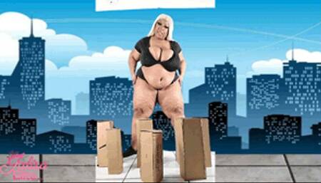 Evil BBW Giantess Destroys City (MP4 Version)